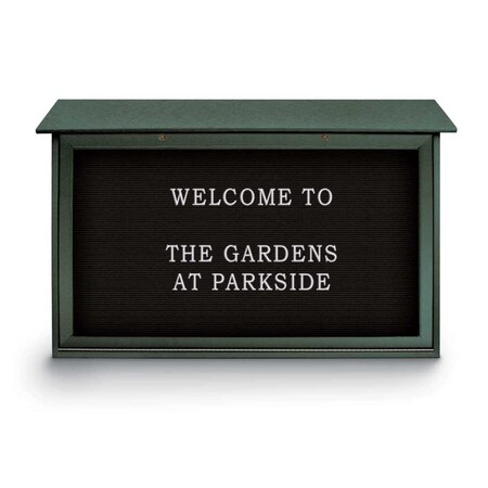 United Visual Products Indoor Enclosed Combo Board, 48"x36", Wht Frame/Blk Porc & Ultramarine UVCB4836W-BLKPORC-ULTMAR